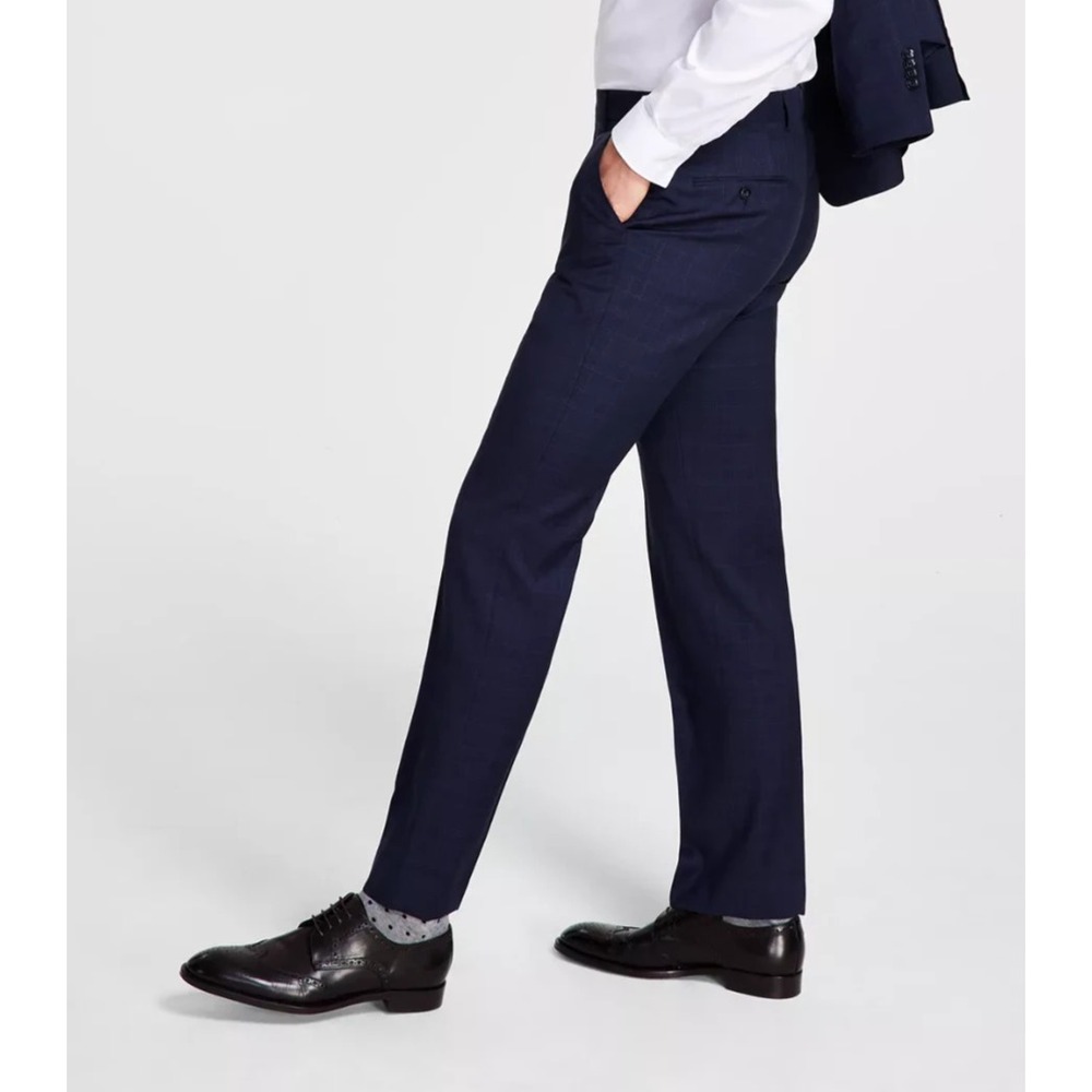 Michael Kors Men's Classic-Fit Stretch Wool-Blend Suit Pants 36W 30L